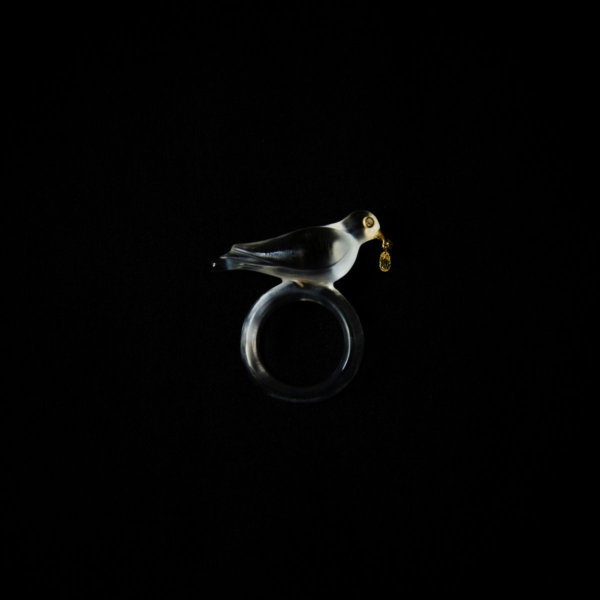 sharanpoi 水精 K18 クリスタル　ダイヤモンド　リング9号 水精 K18 rock crystal alouette ring – sharanpoi