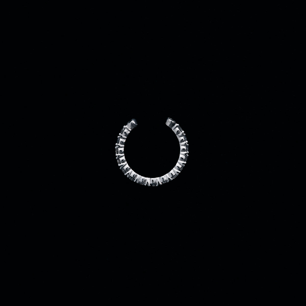 sharanpoi 天の川 K18 black nuts ダイヤモンド リング 天の川 K18 black nuts diamonds cuff ring – sharanpoi