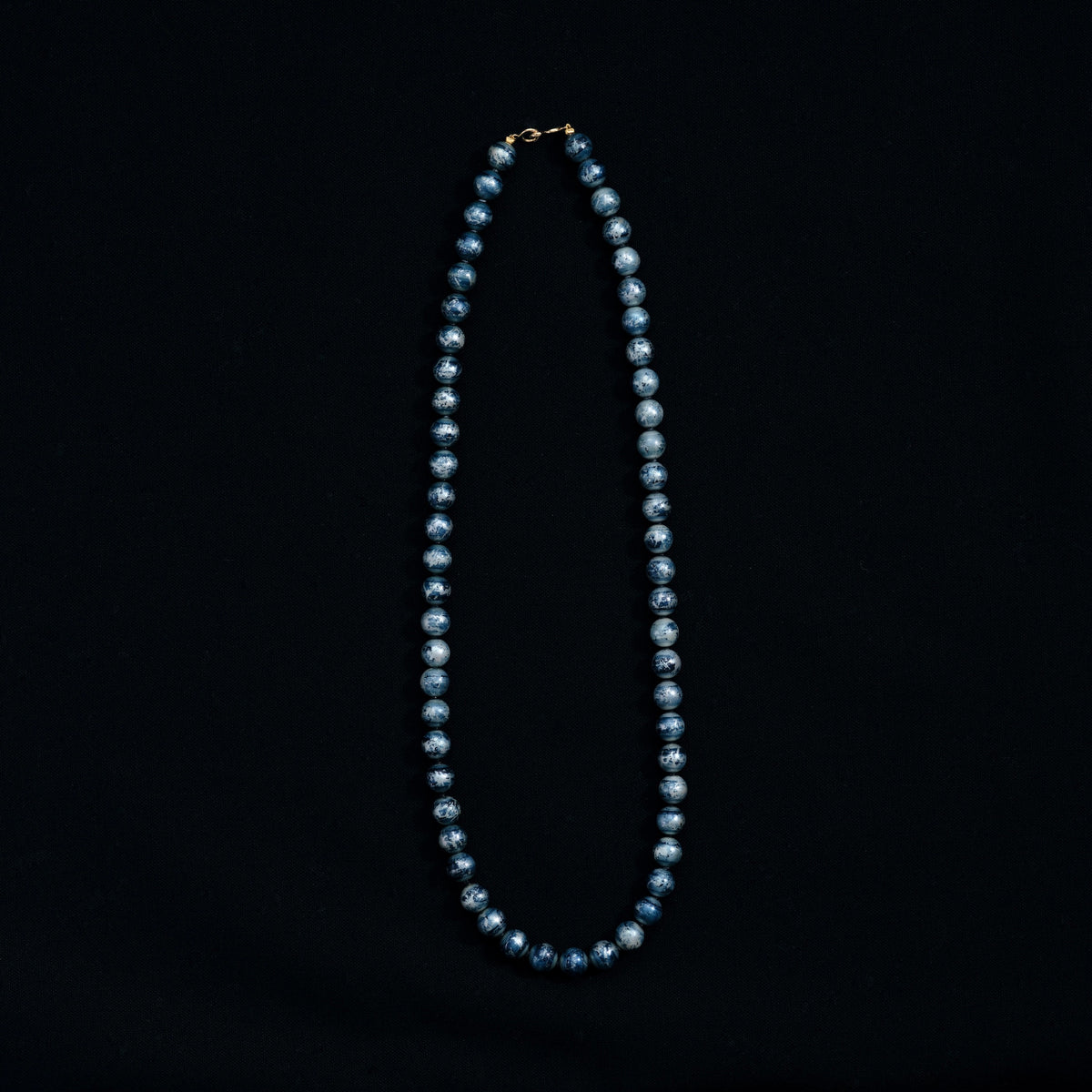 青藍 K18 indigo dyed 6.5mm akoya pearl necklace 410mm