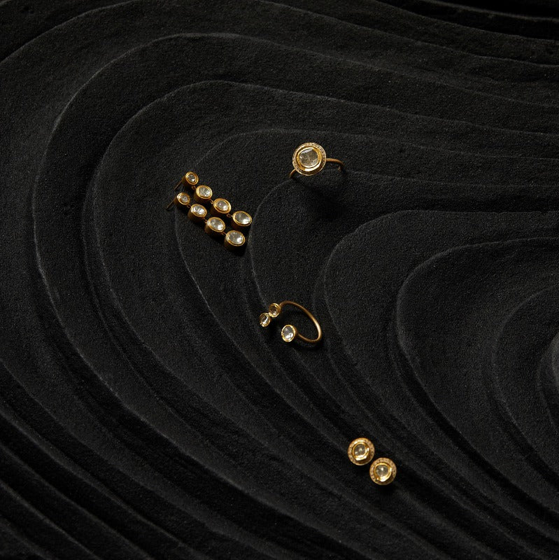 たまつゆ K18 polki diamond drops – sharanpoi