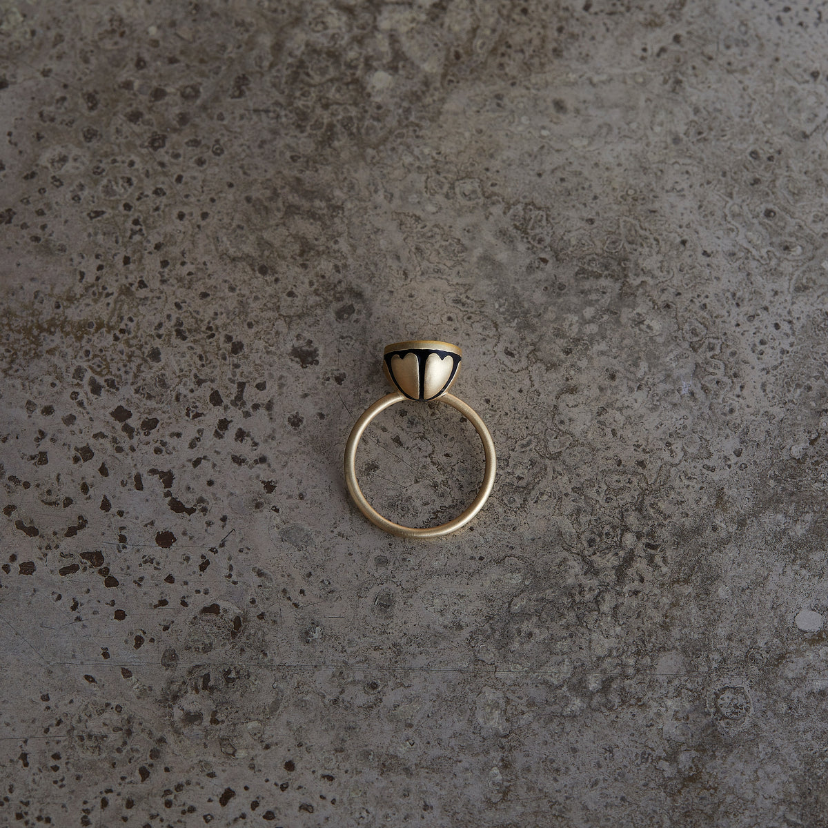 たまつゆ K18 polki diamond with enamel ring – sharanpoi