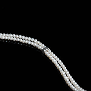 夕霧 silver925 pave diamonds  with enamel necklace