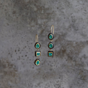 わかばえ K18 emerald with enamel drops