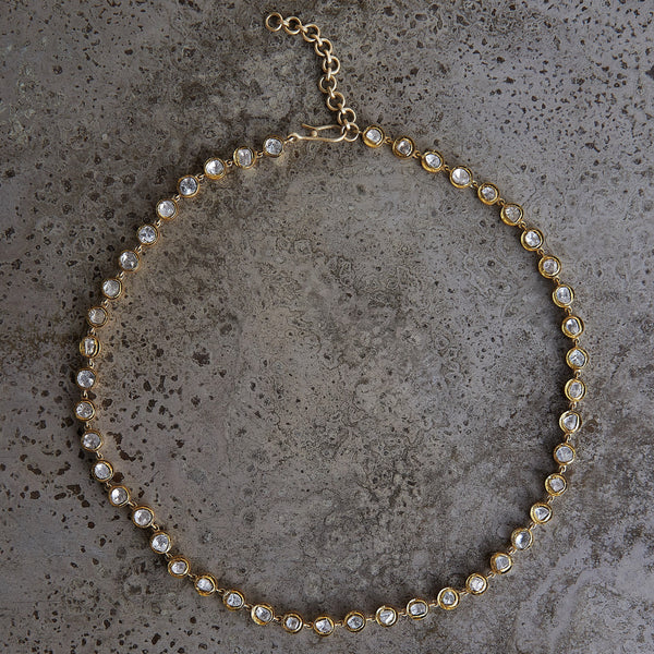 sharanpoi たまつゆ K18 polki diamond studs たまつゆ K18 polki diamond necklace – sharanpoi