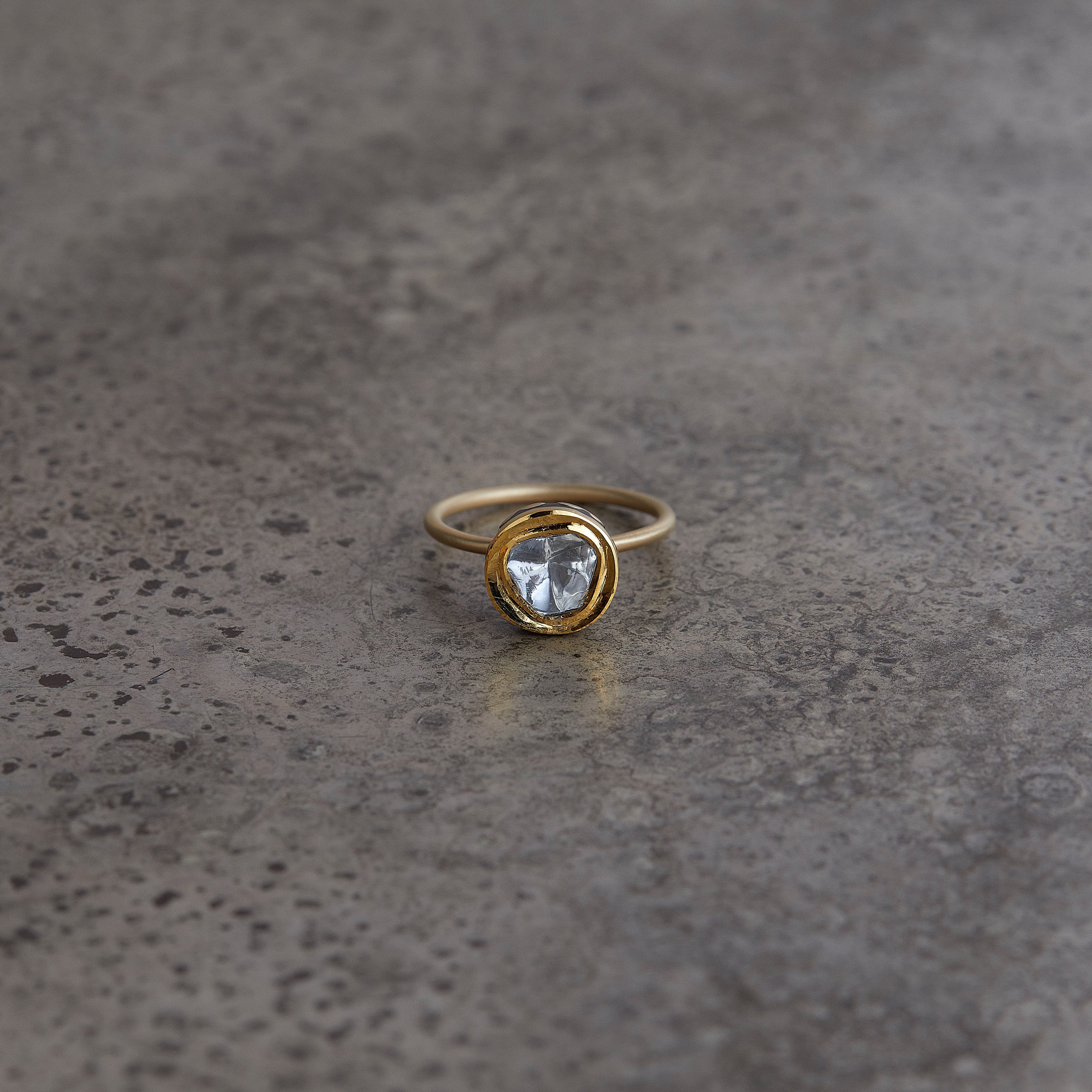 たまつゆ K18 polki diamond with enamel ring – sharanpoi