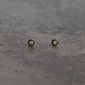 白露 K18 diamond with enamel studs